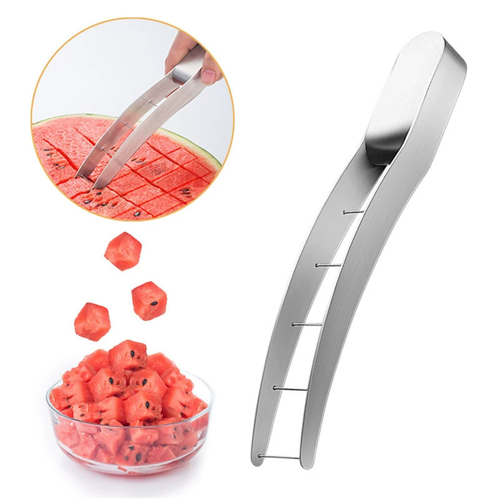 Watermelon Slicer Cutter - Cortador de sandía de acero inoxidable,