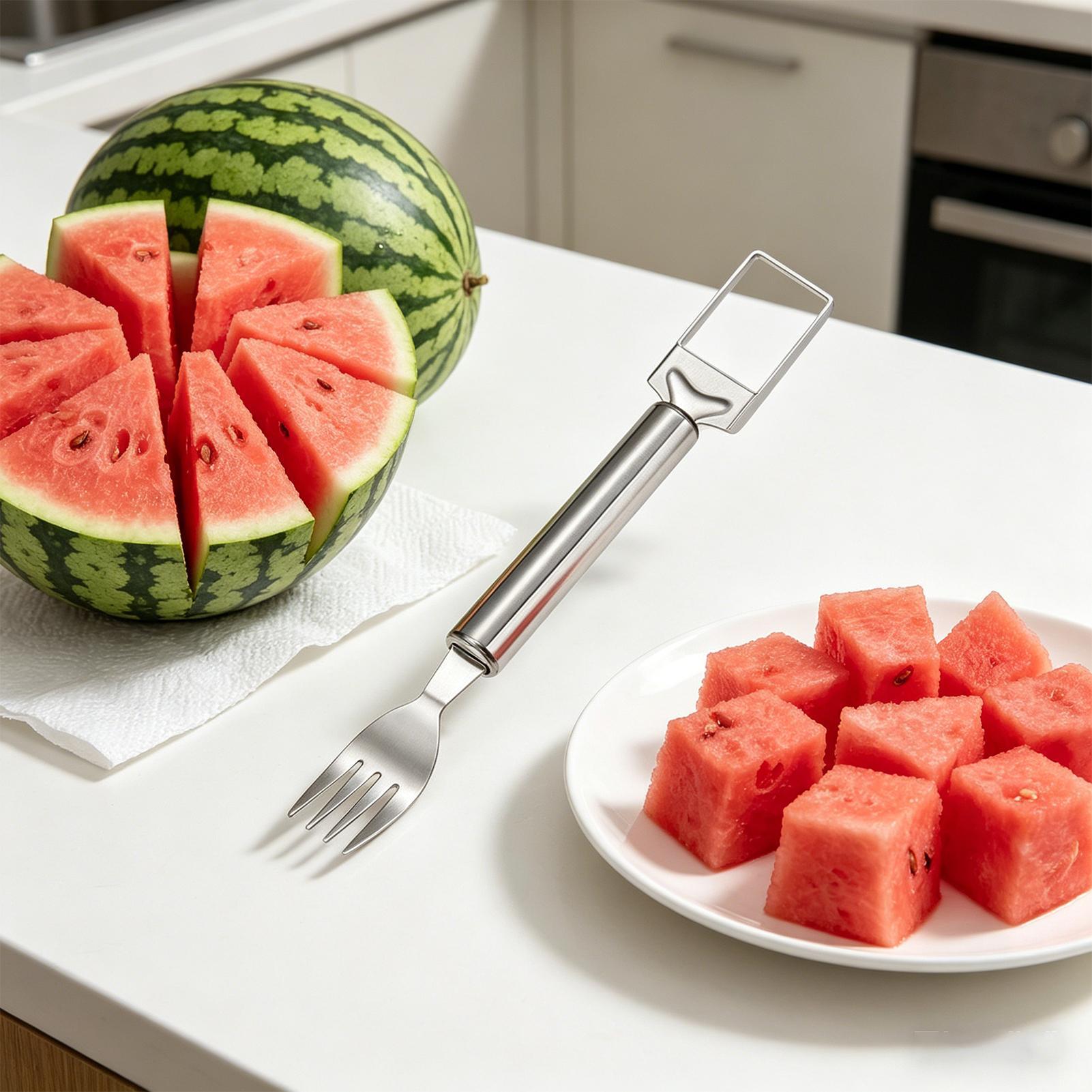 Watermelon Slicer Cutter - Cortador de sandía con doble cabezal,