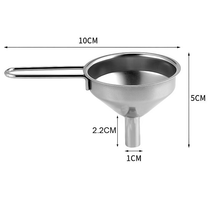 Kitchen Gadgets Small - Embudo de acero inoxidable con mango,