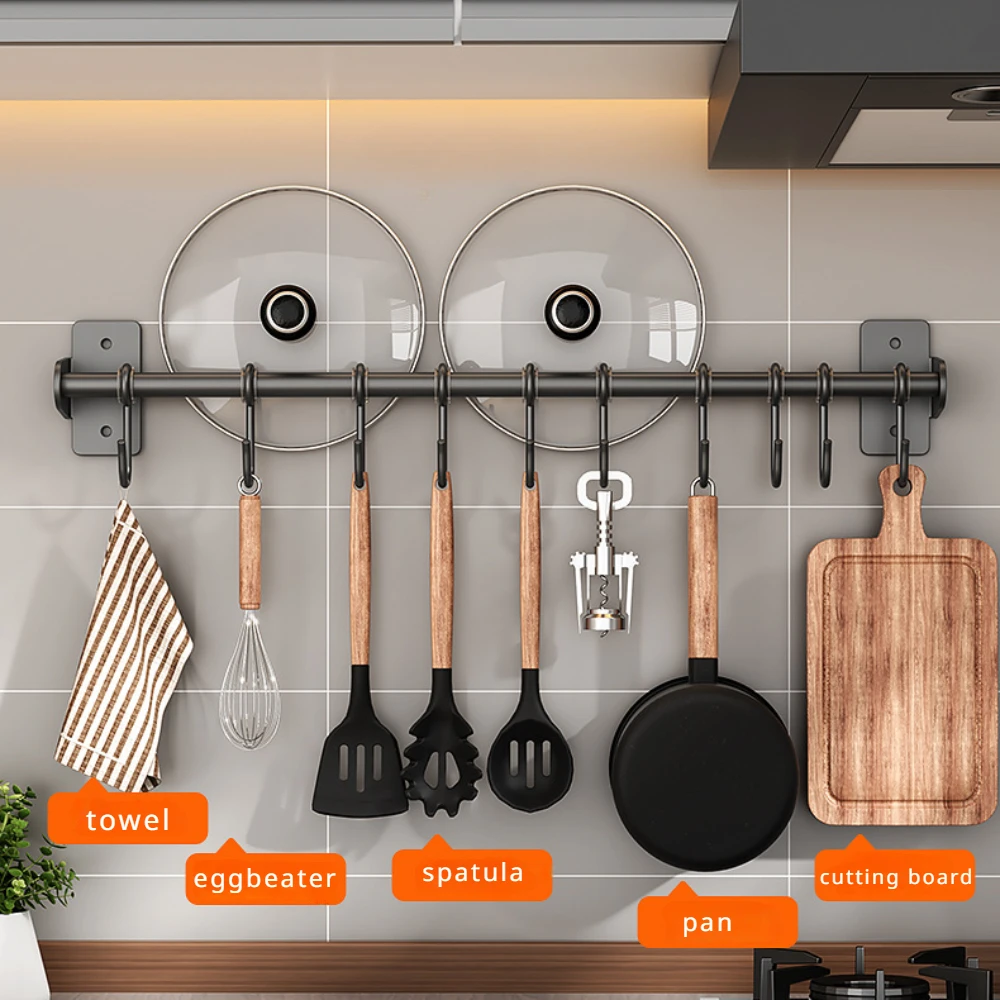 Kitchen Gadgets Storage Ideas - Estante con gancho de cocina sin