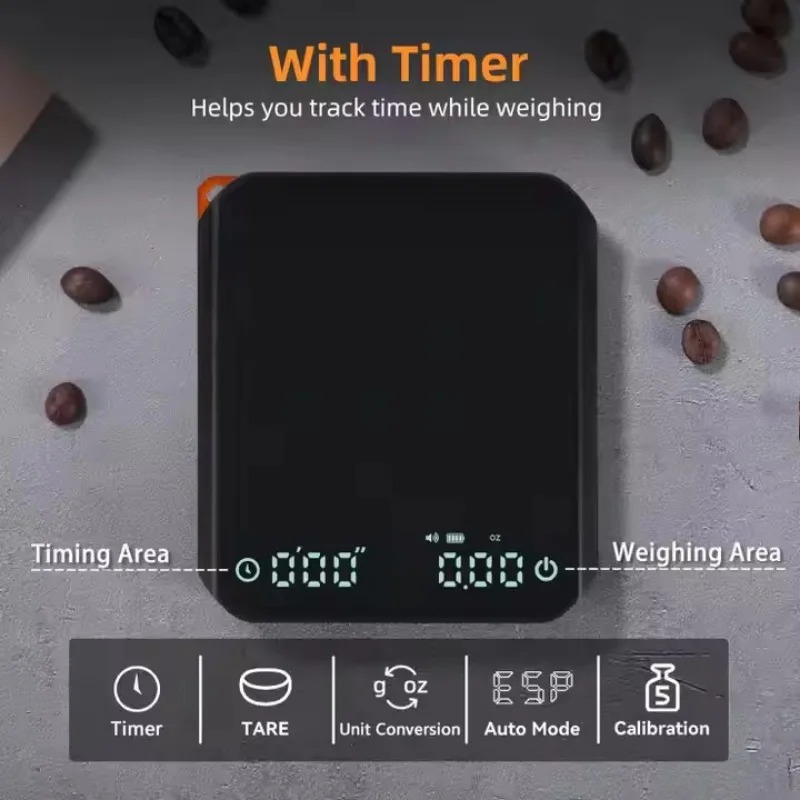 Digital Kitchen Scale - KitchenMini báscula de café con temporizador