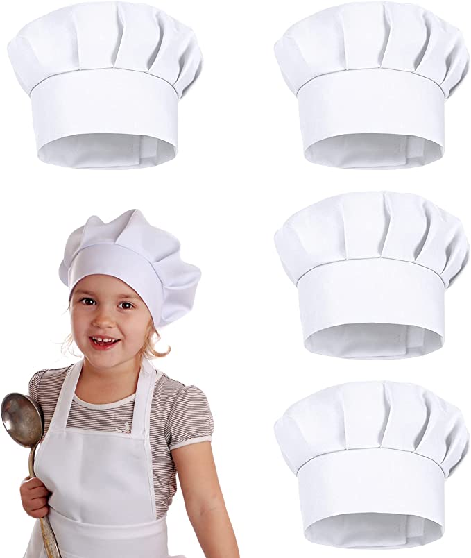 Kitchen Gadgets You Need - 4 Gorros de Chef Blancos para