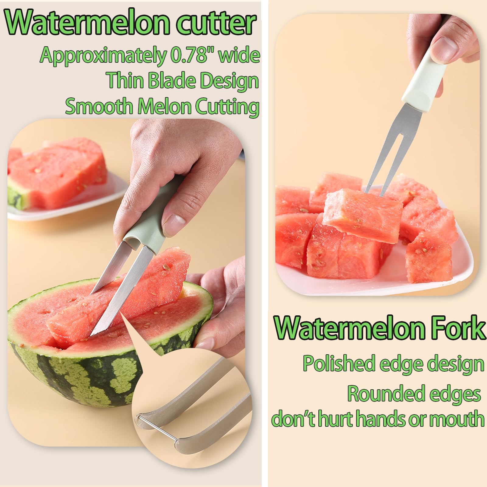 Cuchillo y tenedor para cortar - Watermelon Slicer Cutter reseña y precio