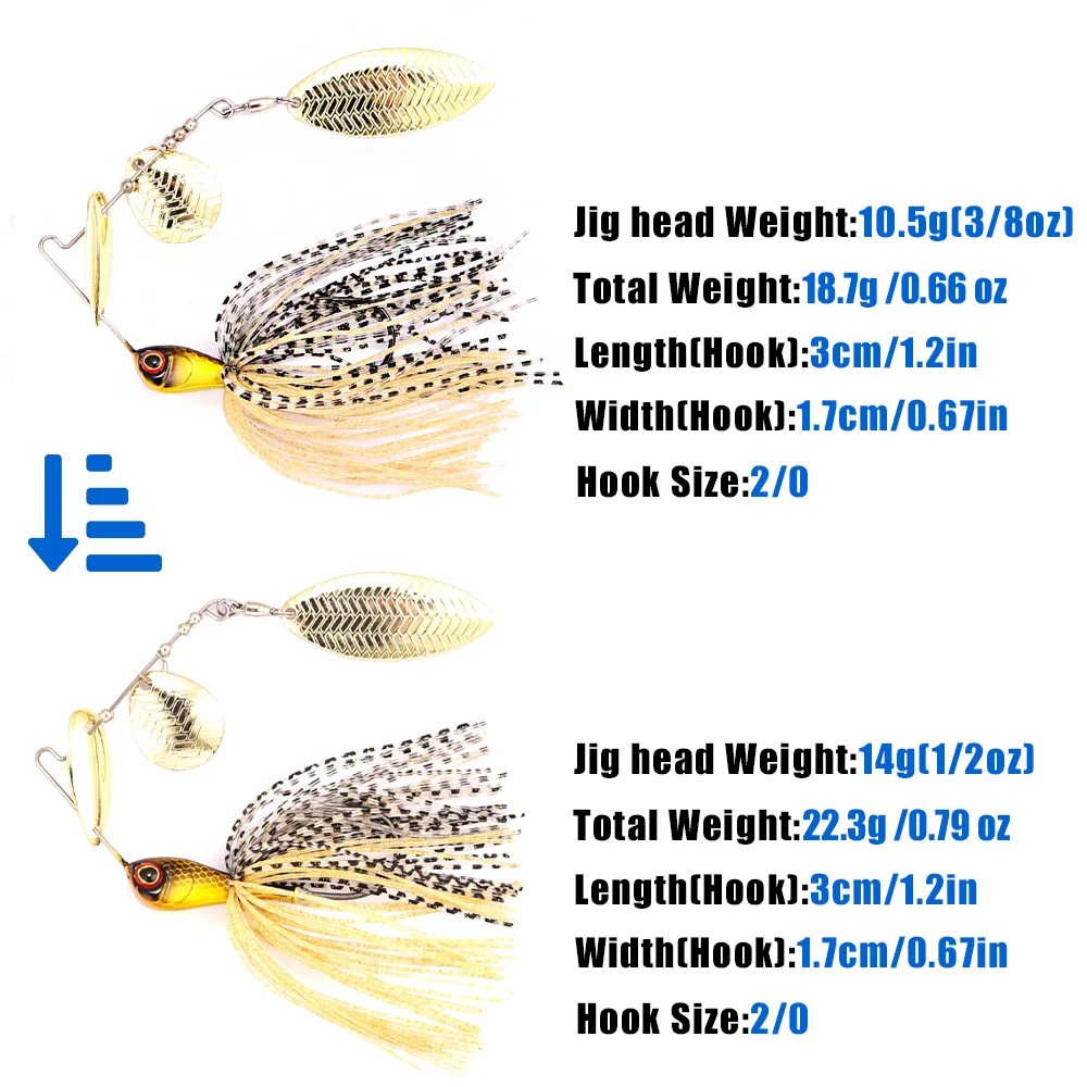 B & U-señuelo de pesca con hoj - Salad Spinner reseña y precio