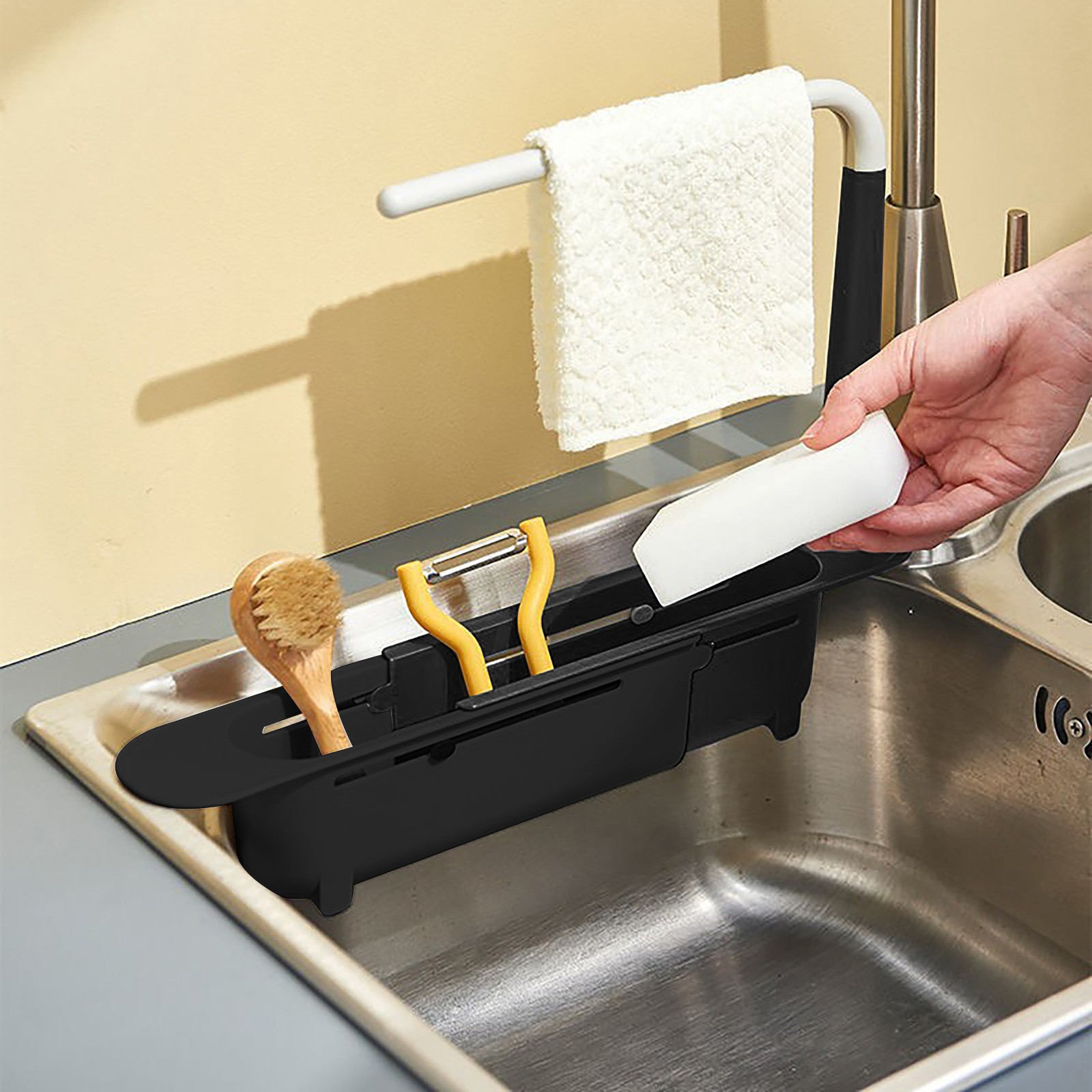 Elescopic-estante escurridor p - Kitchen Gadgets Storage Ideas reseña y precio