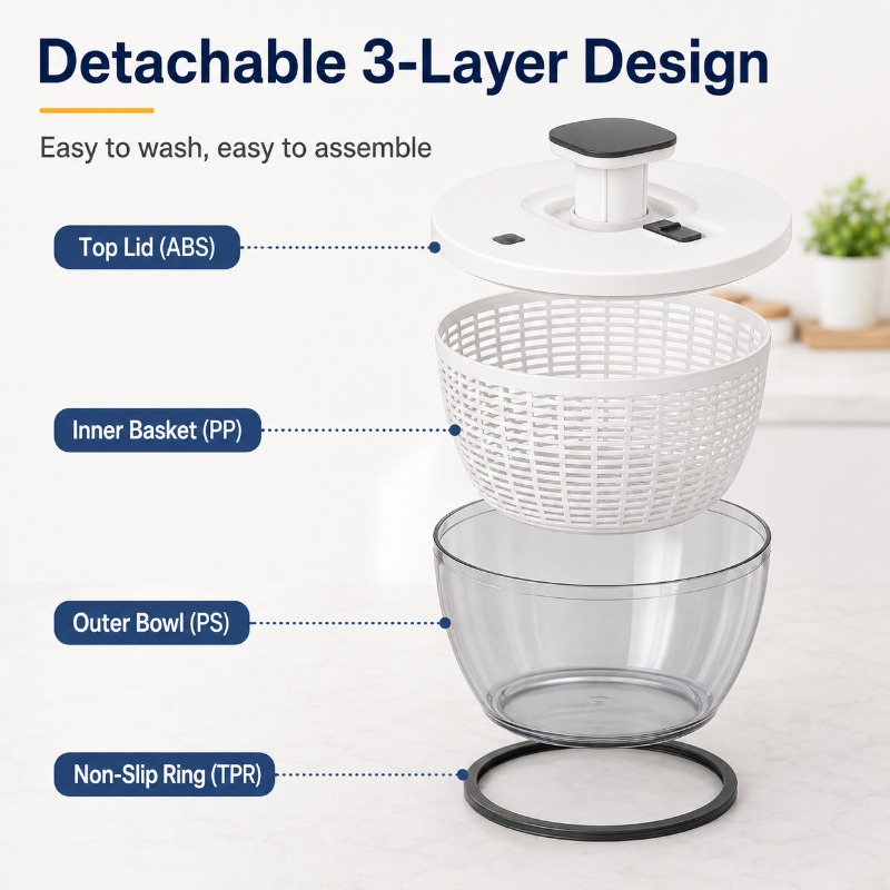 Escurridor de Ensaladas Manual - Salad Spinner reseña y precio