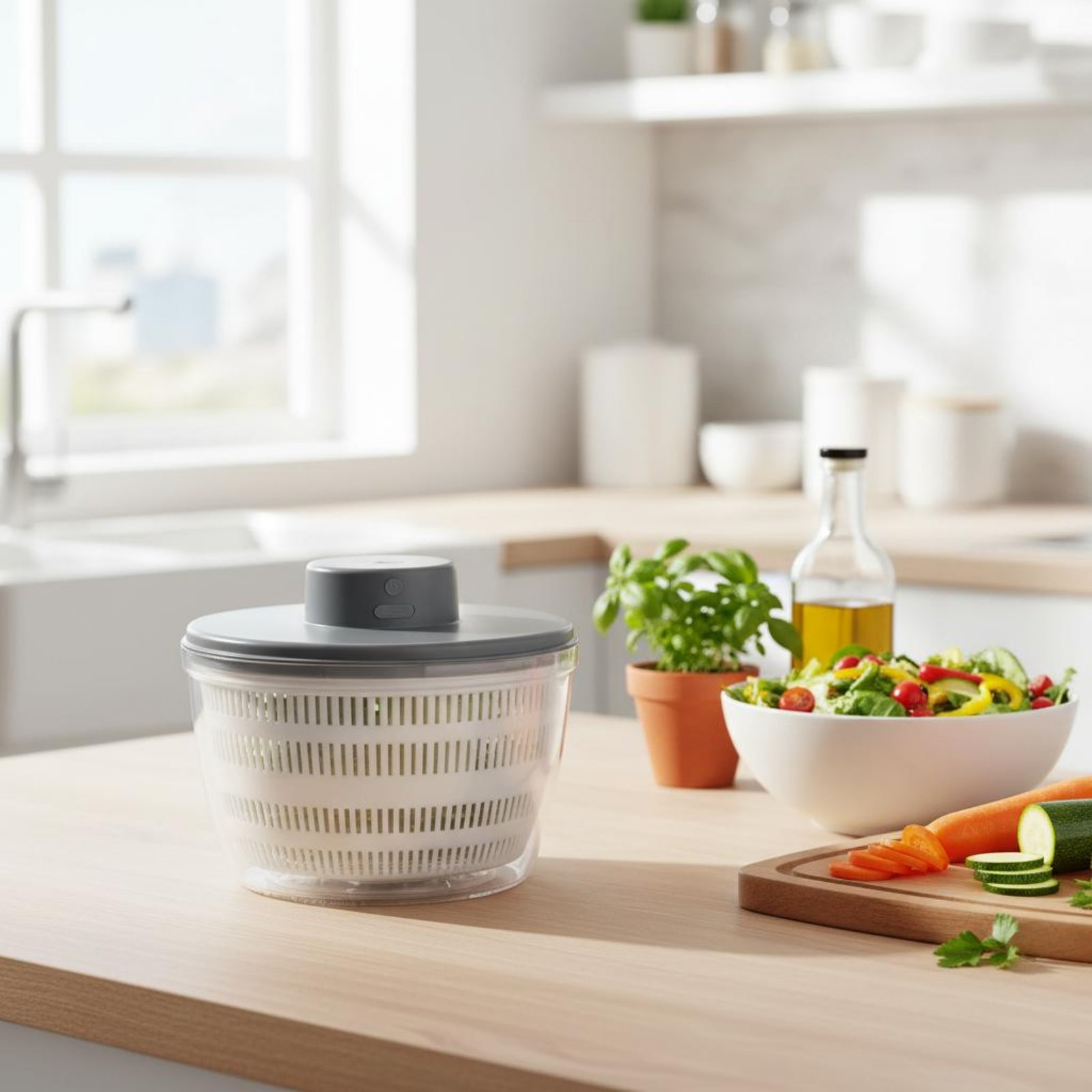 Secador Eléctrico de Ensaladas - Salad Spinner reseña y precio