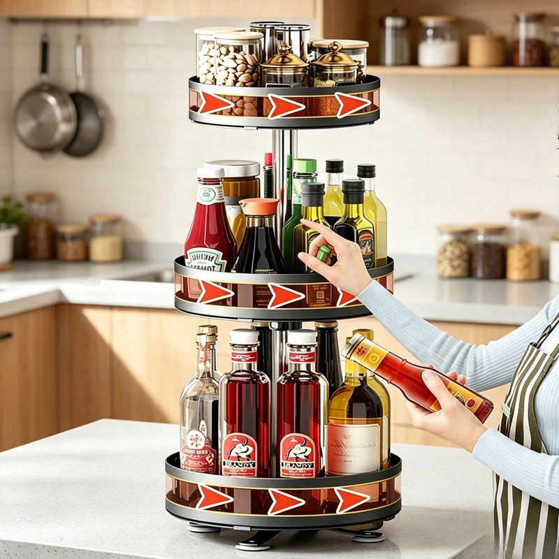 360 °   Organizador Giratorio  - Kitchen Gadgets Storage Ideas reseña y precio