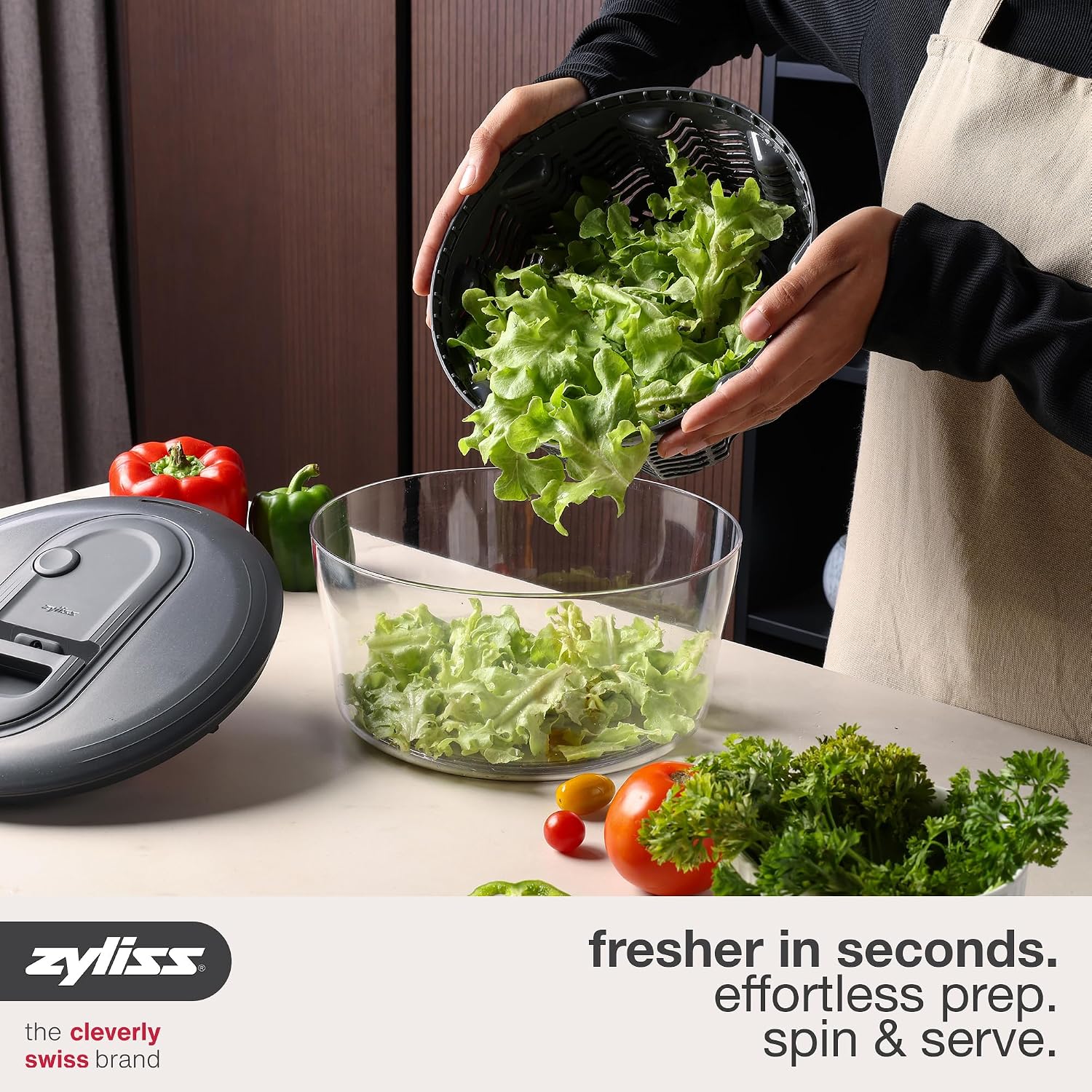Escurridor de ensaladas con as - Salad Spinner reseña y precio